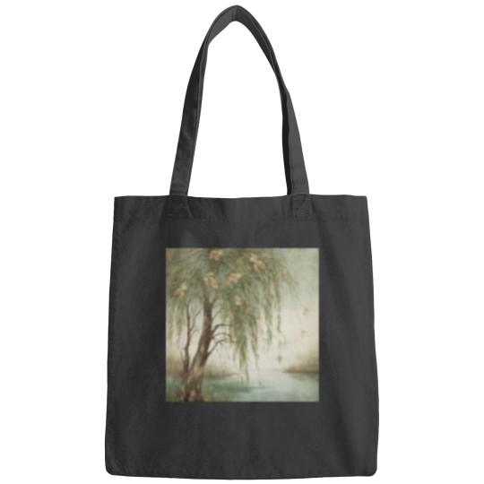 Discover Golden Wattle by the Lake Canvas Art Long Bags