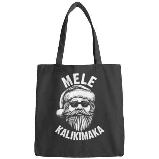 Discover Hawaiian Santa Mele Kalikimaka Christmas at Hawaii Beach Funny Quote Bags