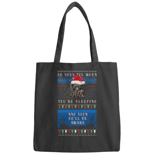 Discover Cthulhus Uglys Christmass Sweater Bags