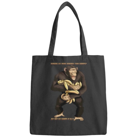 Discover Chimp Monkey Lovers Chimpanzee Funny Bananas Dad Joke Gift Bags