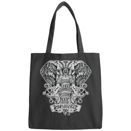 Discover Elephant Mandala Pattern Be Strong Bags