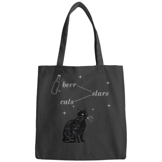 Discover Beer Stars Cats white Bags