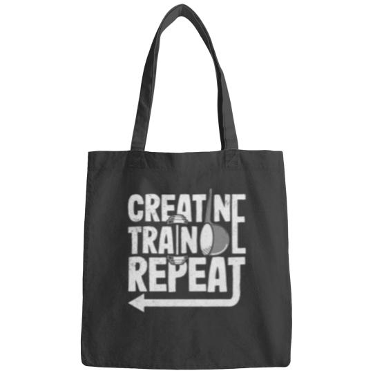 Discover Creatine Monohydrate Train Repeat Funny Supplement Bags