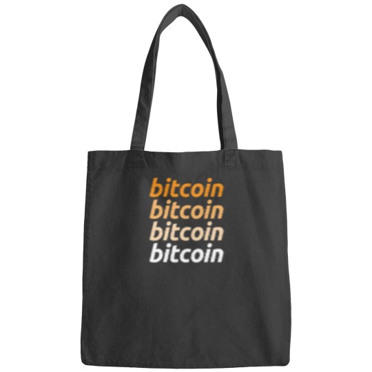 Discover Bitcoins BTC Crypto Distorted Logo Bags