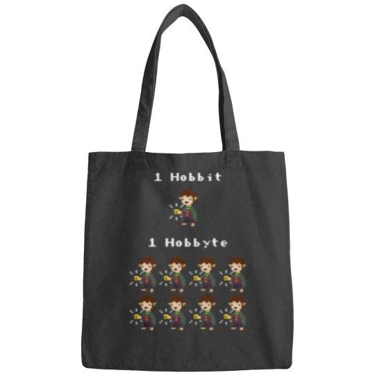 Discover Bit byte pun design white Bags
