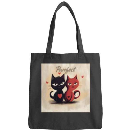 Discover Charming Heartfelt Feline Art Bags