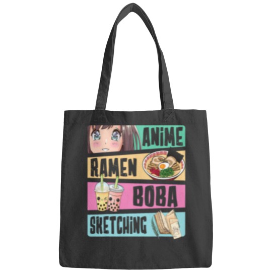 Discover Anime Ramen Boba Sketching Kawaii Anime Lover Merch Gift Bags