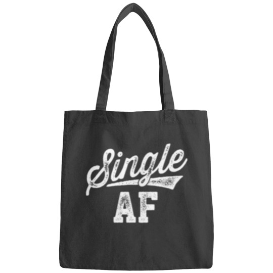 Discover Single AF Funny Singles Awareness Day AntiValentine Bags