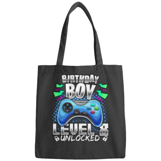 Discover Level 8 Unlocked Video Game 8th Birthday Gamer Gift Boys Bags