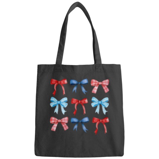 Discover Red And Blue Coquette Bow 4th of July Women Girls ic Bags
