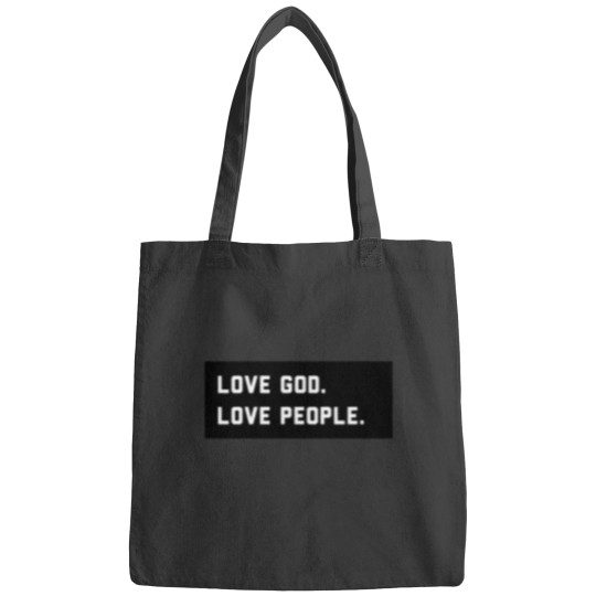 Discover Love God Love People Black Bags