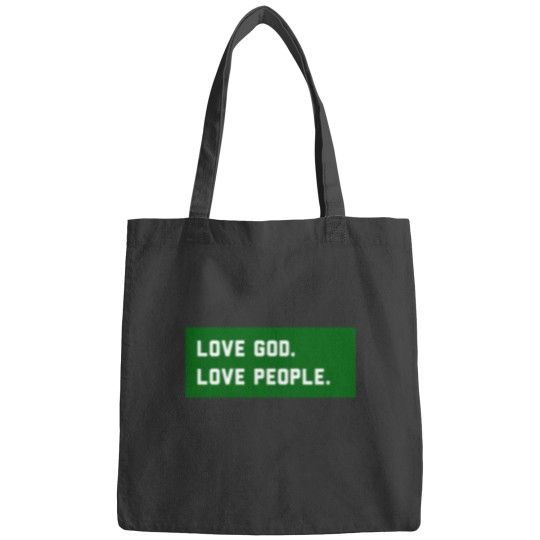 Discover Love God Love People Green Active Bags