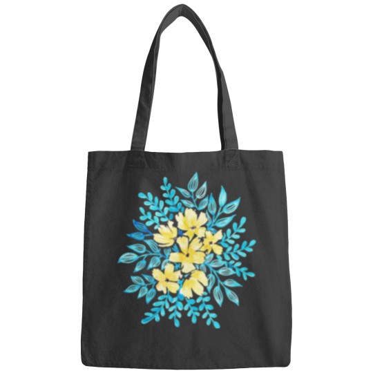 Discover Yellow Blue Wildflower Bunch Classic Bags