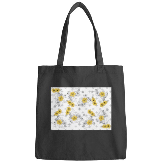 Discover minimalistic yellow floral pattern Classic Bags
