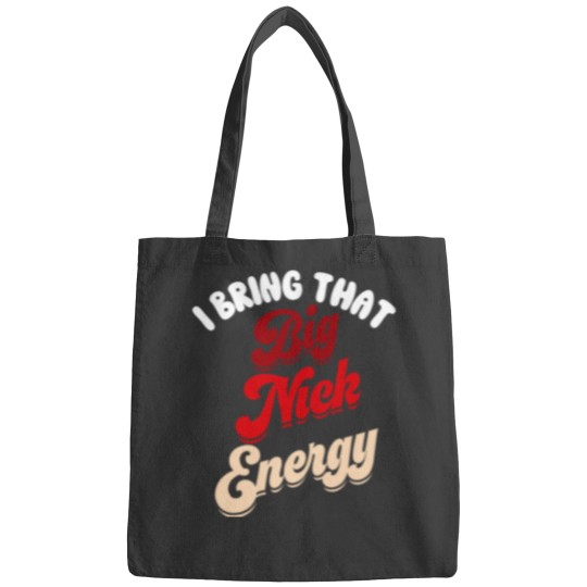 Discover Big Nick Energy Shirt Santa Xmass Funny Christmas St Nick Bags