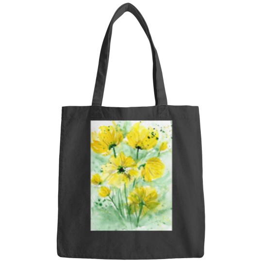 Discover Colorful watercolor peony flowers and leaves Long Bags
