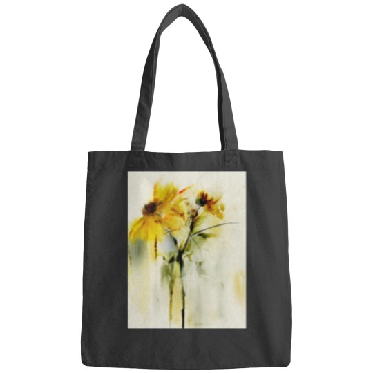 Discover Yellow floral. Graphic Bags