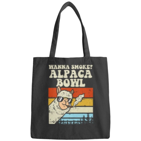Discover Wanna Smokes Alpaca Bowl Weeds Funny cannabiss 420 Stoner Gift Bags