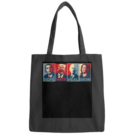 Discover Hope Hate Heal Grow Harris 2024 Bags