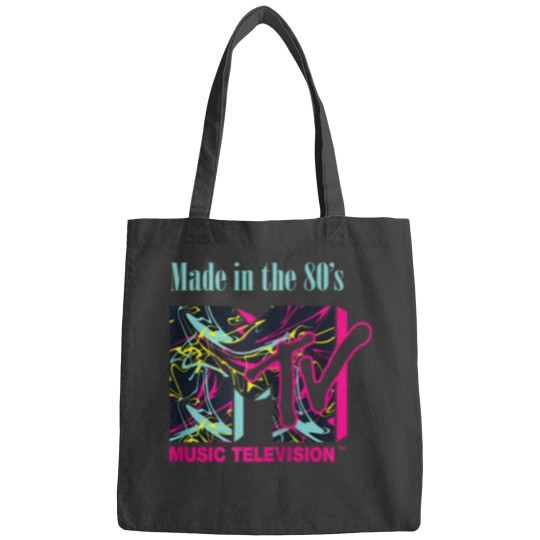 Discover Mademark x MTVs The  MTVs Logo with abstract funky new Wave Lines Raglan Baseball Tee Bags