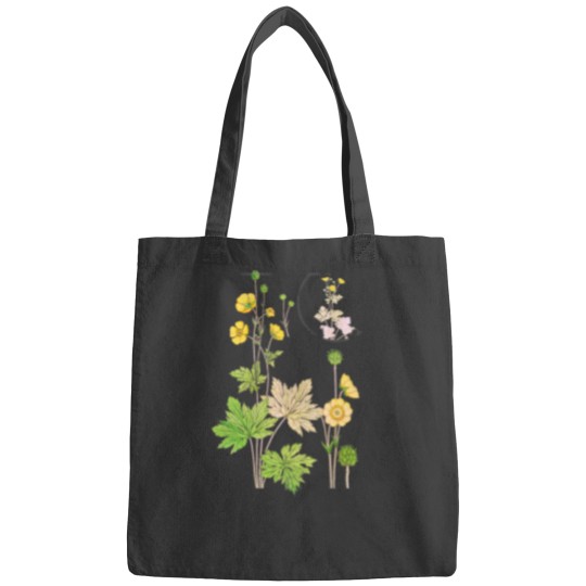 Discover Vintages Yellow Flowers and Leaves Classic Bags