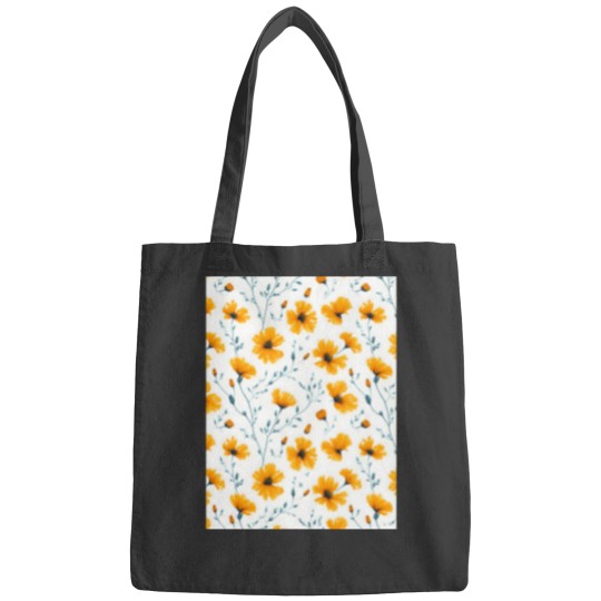 Discover Yellow floral seamless pattern Classic Bags