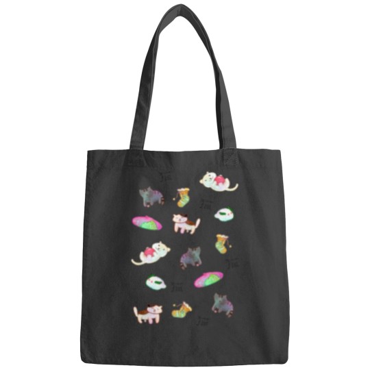 Discover Kawaii Neko Atsume Pattern Relaxed Fit Bags