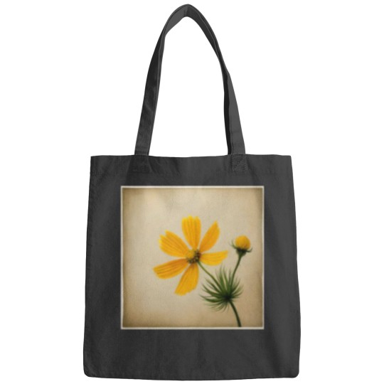 Discover yellow cosmos flowers framed Classic Bags
