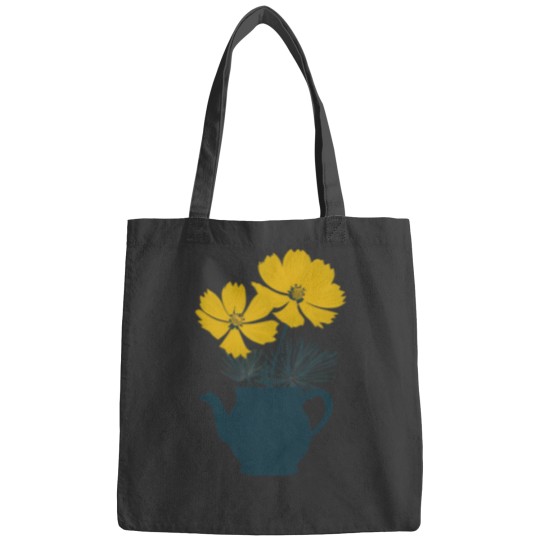 Discover Vintages Yellow Cosmos Flowers Classic Bags