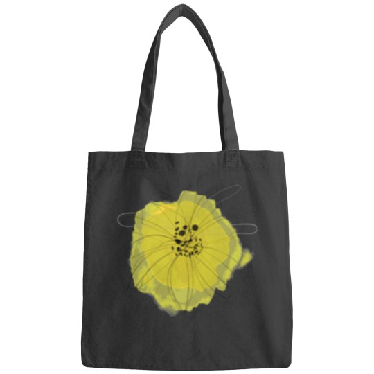 Discover Sunny Yellow Flower Abstract Art Pattern Classic Bags