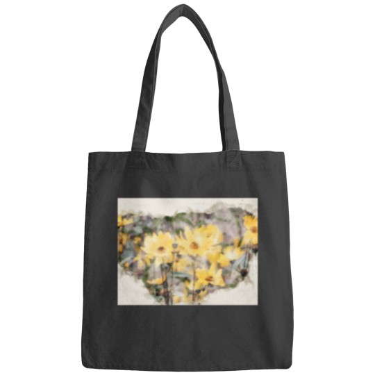 Discover Watercolour of Yellow Rudbeckia flowers  Classic Bags