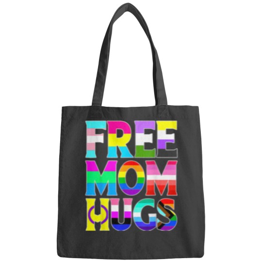Discover Free Mom Hugs Rainbow Flag LGBTQ Pride Month Cute Trans Bags