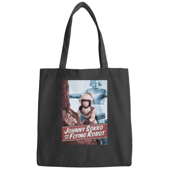 Discover Giant Robot Johnny Sokko's Flying Robot Vintage Poster Bags