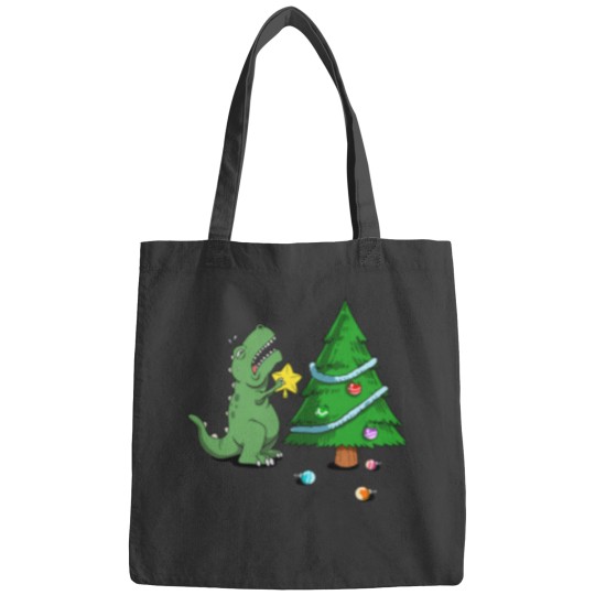 Discover Struggle Is Real Dinosaur Christmas Tree Star Bags