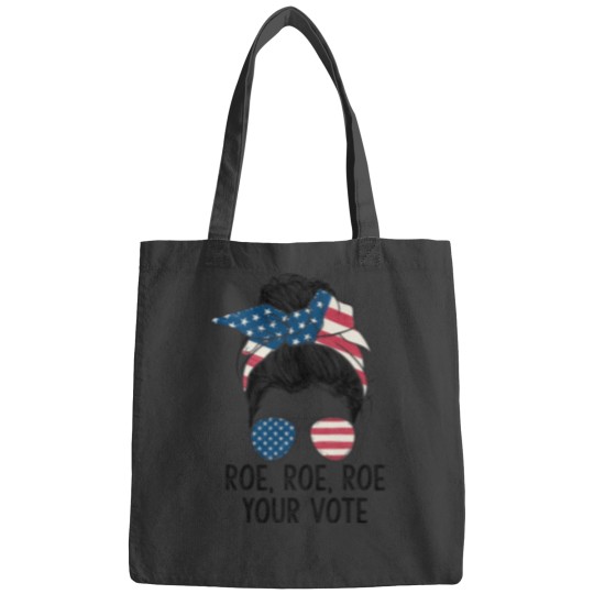Discover Roe Your Vote Messy Bun US Flag Bags