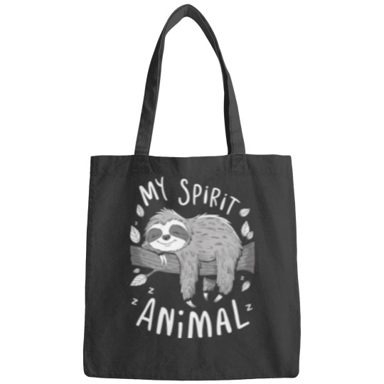 Discover Sloth My Spirit Animal Funny Sloth Bags