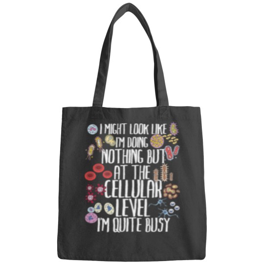 Discover Funny Biology Microbiology Teacher Cellular Botany Molecule Bags