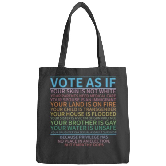 Discover Vote as if Bags, Human Rights Bags, Protest Apparel