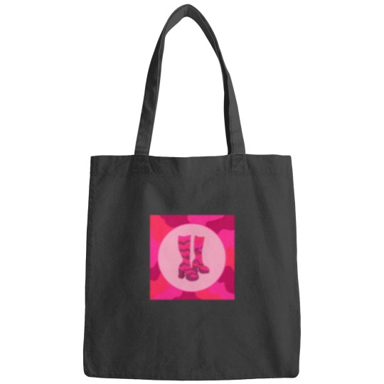 Discover Pink 70s Style Platform Boots Long Bags