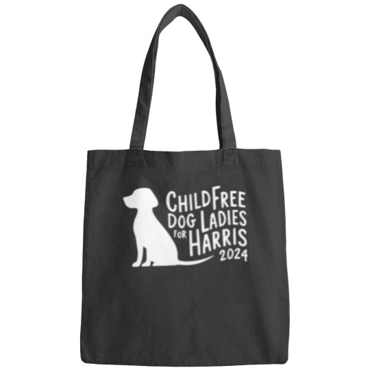Discover Childfree Dog Ladies Bags, Harris 2024 Cat Bags, Funny Kamala Harris Graphic Bags