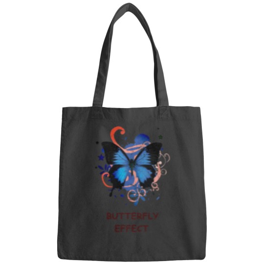 Discover Blue and black colors Butterflygraphic art Bags
