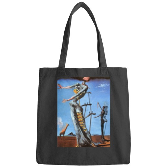 Discover Salvador Dali The Burning Giraffe Art Print Surrealism Surreal Style Bags