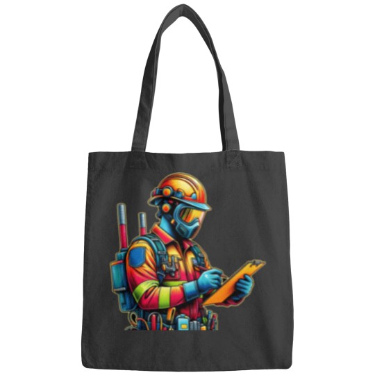 Discover Colorful Illustration Of An Occupational Safety Specialist In Action From Rafal Markowski Training Center 1256 Bags