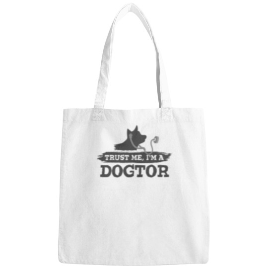 Discover Trust Me I'm a Dogtors (Dark Grey) - Funny Doctor and Veterinarians Bags