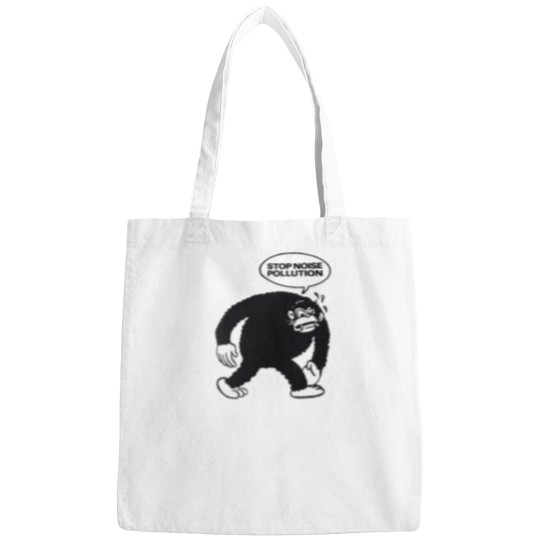 Discover Noise Pollution monkeys Logo Bags