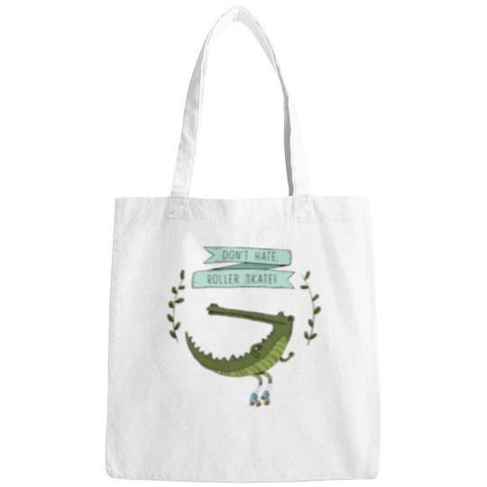 Discover Don_t hate, roller skate crocodile Bags