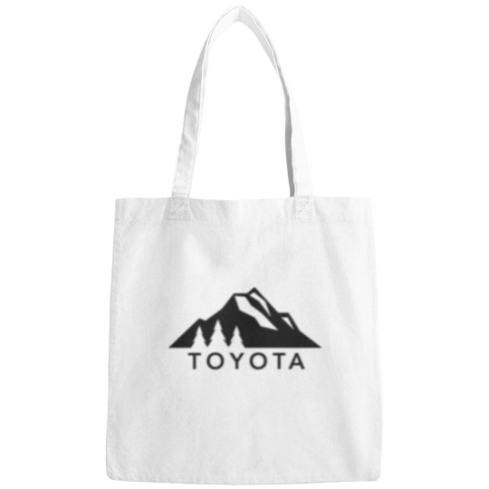 Discover toyotas mountains Logo Version 2 Black Bags