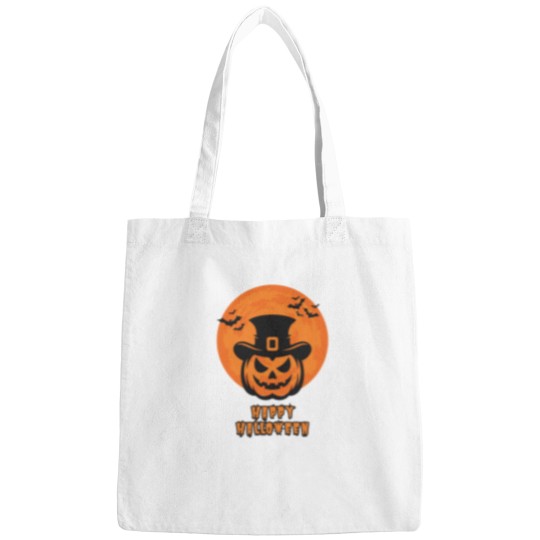 Discover Black and Orange Happy Halloween Bags