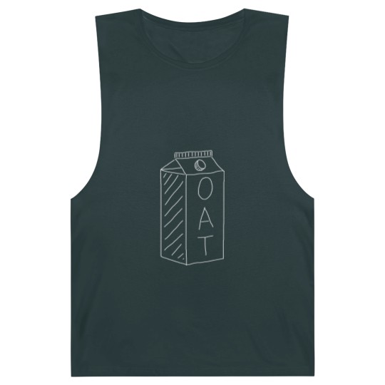 Discover Minimal Cartoon Oat Milk Apparel / Vegan & Vegetarian Barnard Tanks