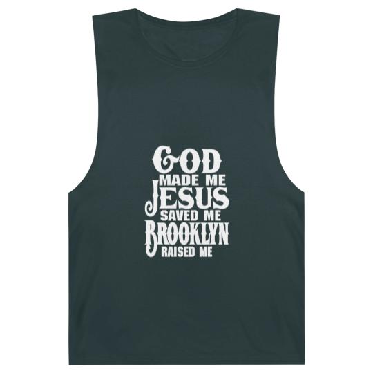 Discover God Made Me Jesus Saved Me Brooklyn Raised Me Barnard Tanks